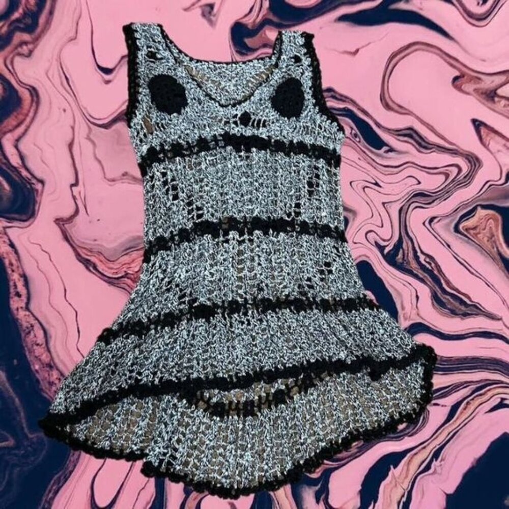 VTG Crochet Dress  Hippie Boho Top